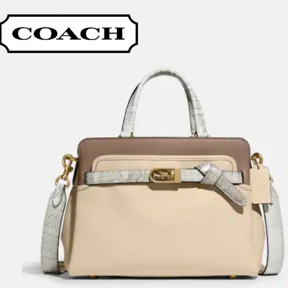 RETAIL Coach Exotic Python Tate Carryall 29 with Snakeskin